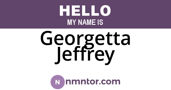 Georgetta Jeffrey
