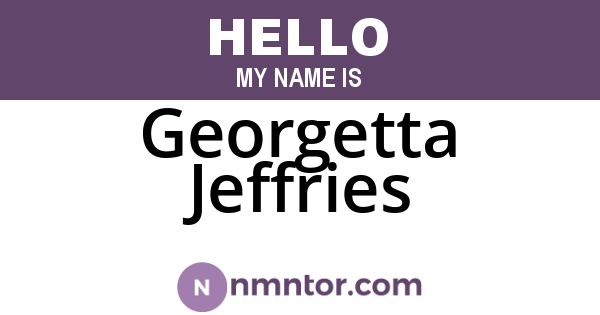 Georgetta Jeffries