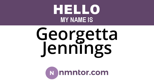 Georgetta Jennings
