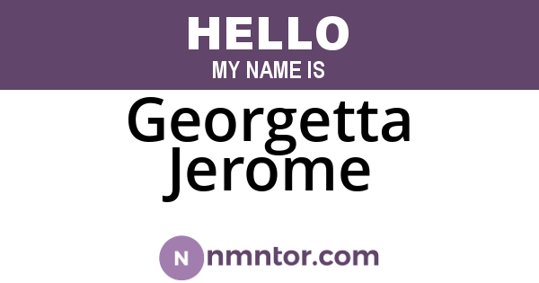 Georgetta Jerome