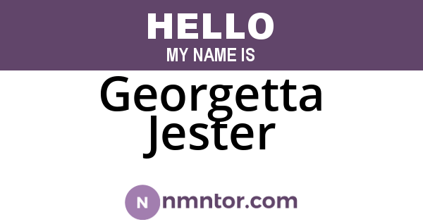 Georgetta Jester