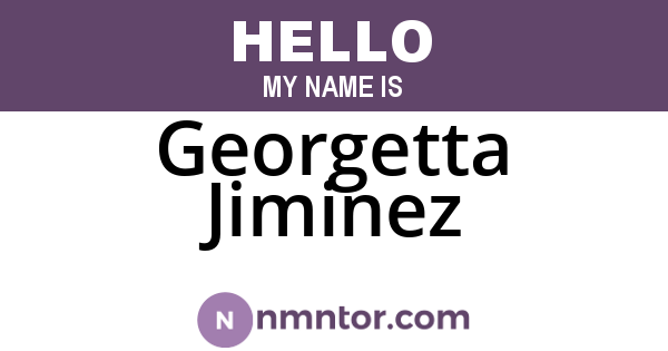 Georgetta Jiminez