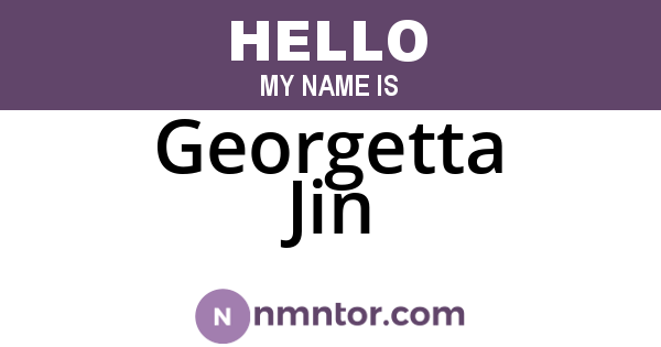 Georgetta Jin