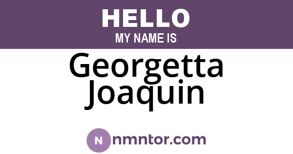 Georgetta Joaquin