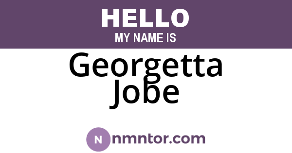 Georgetta Jobe