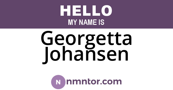Georgetta Johansen