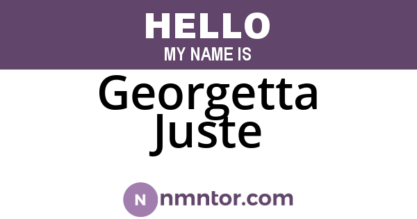 Georgetta Juste