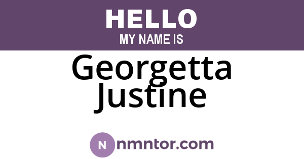 Georgetta Justine