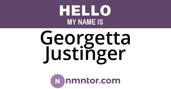 Georgetta Justinger