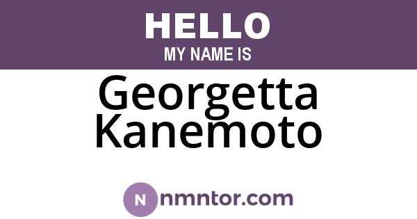 Georgetta Kanemoto