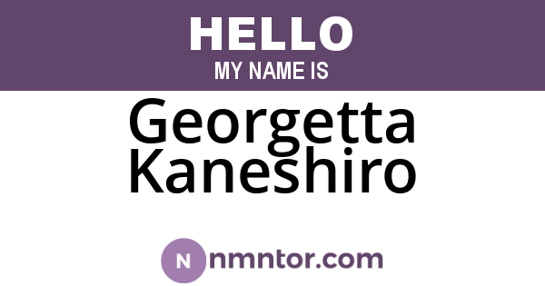 Georgetta Kaneshiro