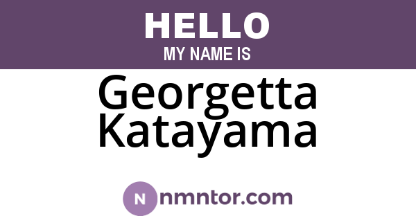 Georgetta Katayama