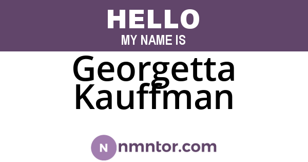 Georgetta Kauffman