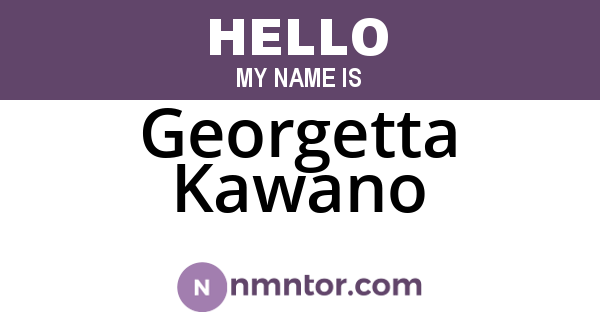 Georgetta Kawano
