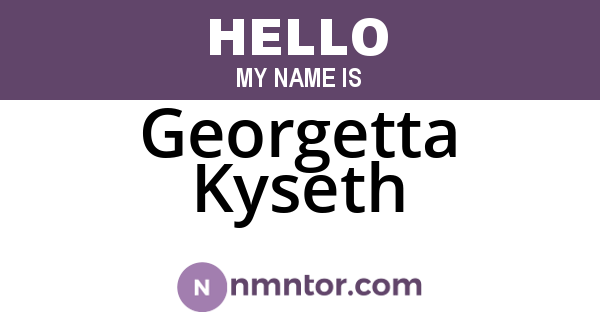 Georgetta Kyseth