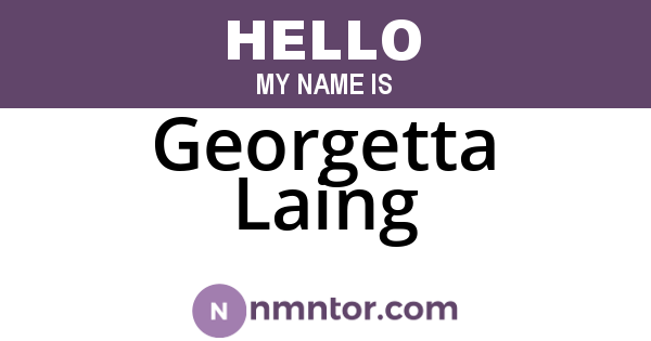 Georgetta Laing