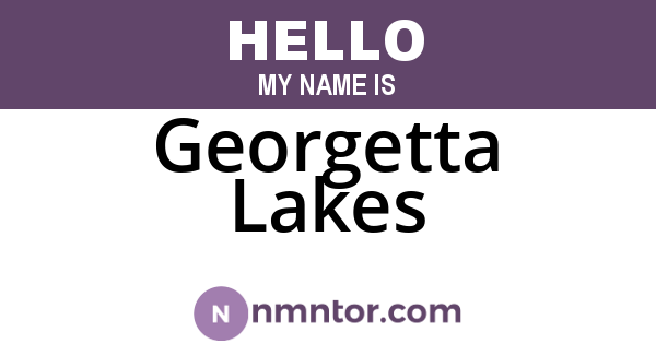 Georgetta Lakes