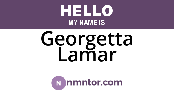 Georgetta Lamar