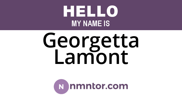Georgetta Lamont