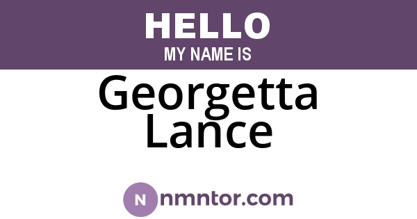 Georgetta Lance