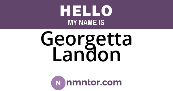 Georgetta Landon