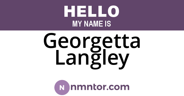 Georgetta Langley