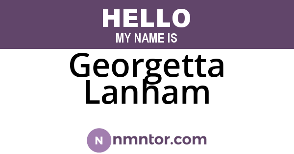 Georgetta Lanham