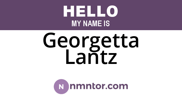 Georgetta Lantz