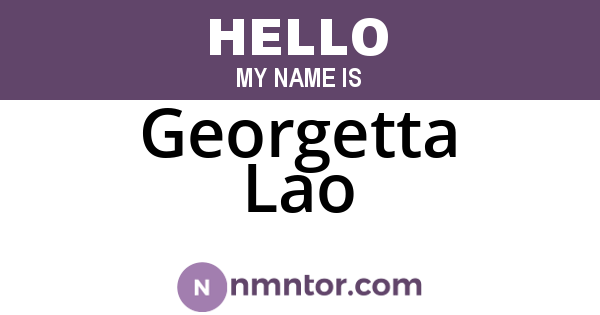 Georgetta Lao
