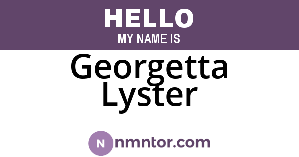 Georgetta Lyster