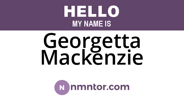 Georgetta Mackenzie