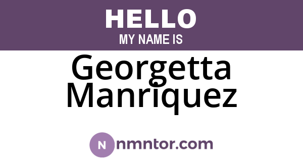 Georgetta Manriquez
