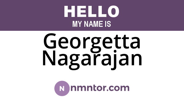 Georgetta Nagarajan