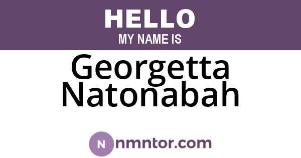 Georgetta Natonabah
