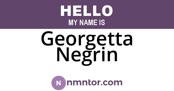 Georgetta Negrin