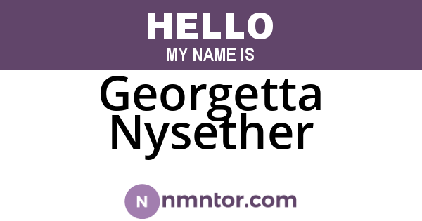 Georgetta Nysether