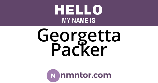 Georgetta Packer