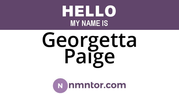 Georgetta Paige