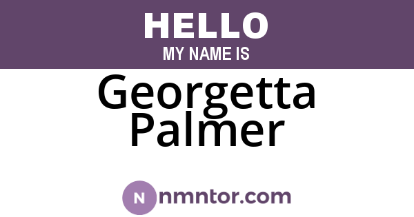 Georgetta Palmer