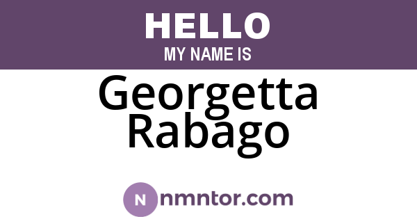 Georgetta Rabago