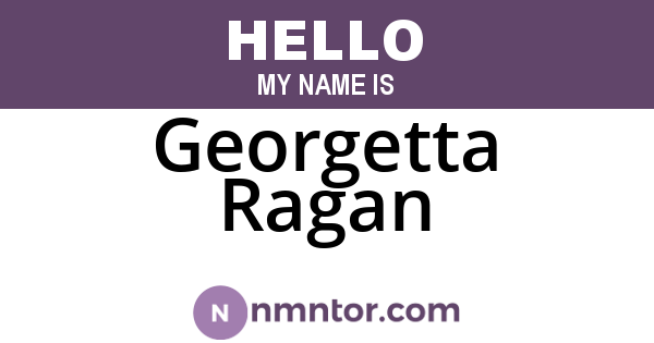 Georgetta Ragan
