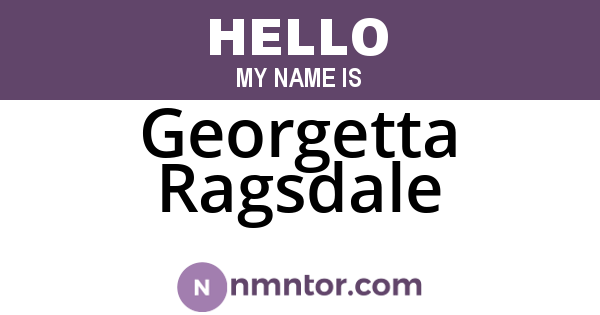 Georgetta Ragsdale