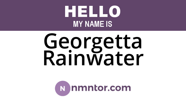 Georgetta Rainwater
