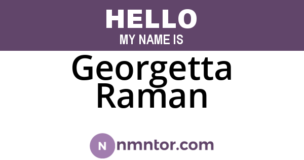 Georgetta Raman