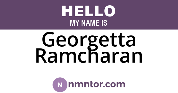 Georgetta Ramcharan