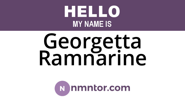 Georgetta Ramnarine