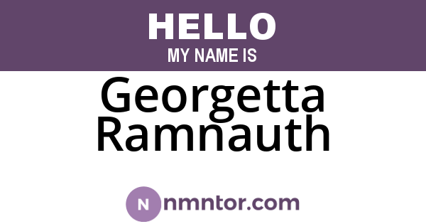 Georgetta Ramnauth