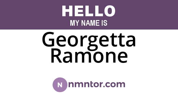 Georgetta Ramone