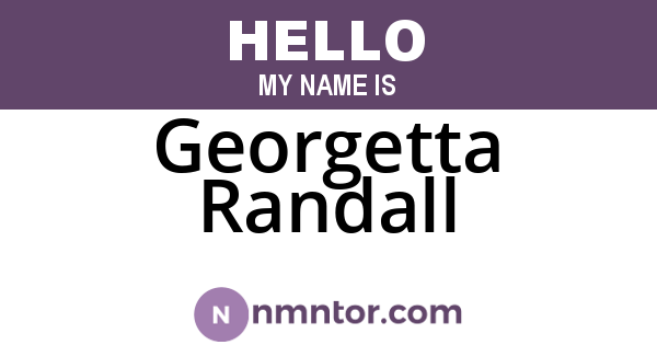 Georgetta Randall