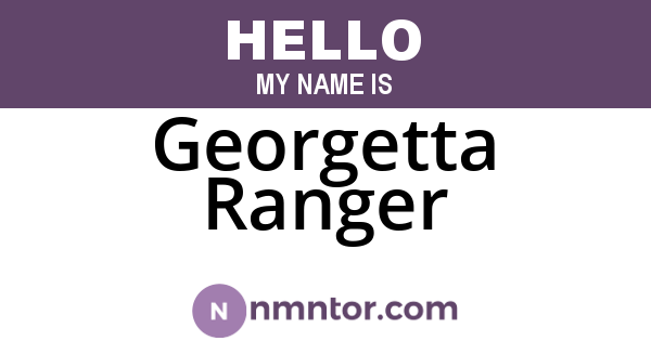 Georgetta Ranger